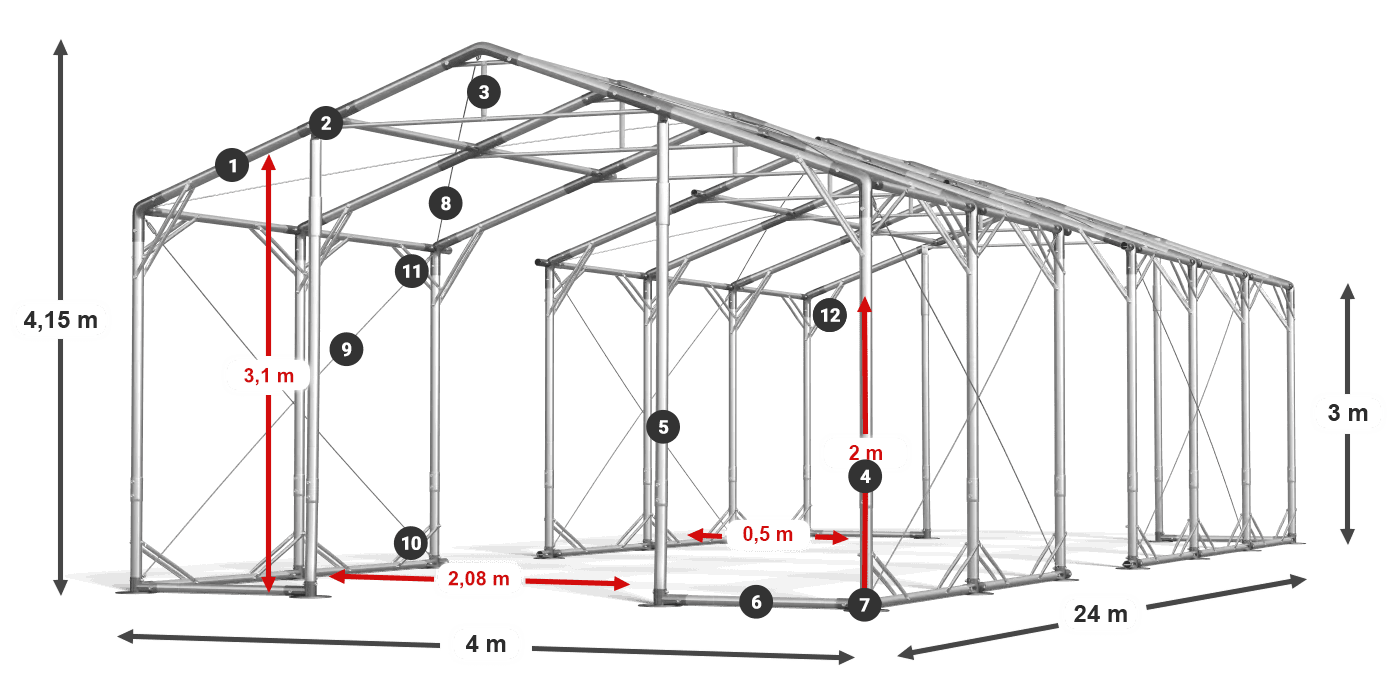 POLAR PLUS legenda 2,5m-4m