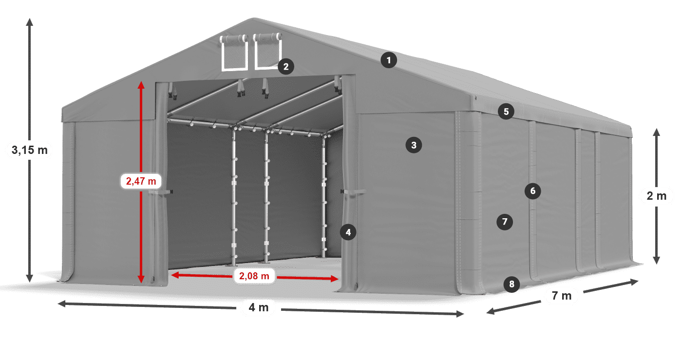 MMS 580 PVC legenda 2m