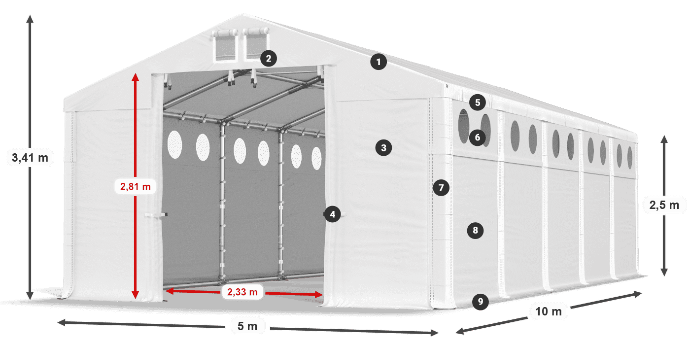 MMSO 580 PVC legenda 2,5 m
