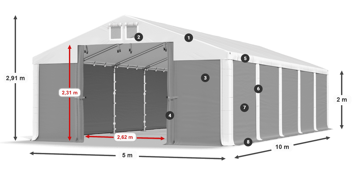 MMS 580 PVC legenda 2m