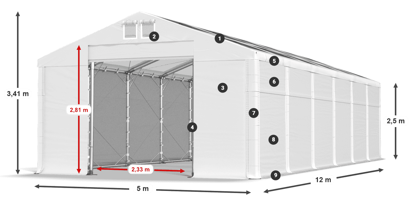 MMST 580 PVC legenda 2,5 m