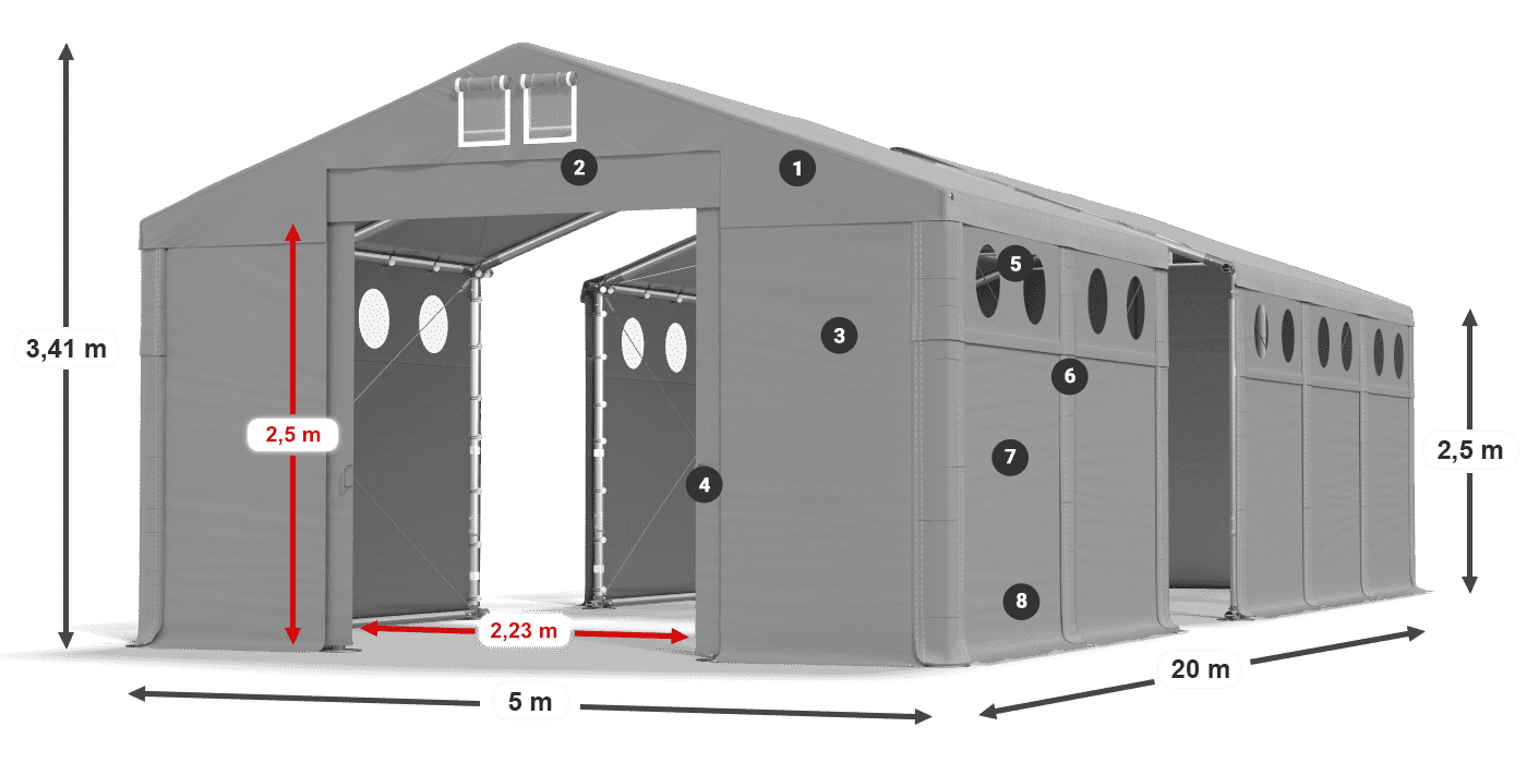 MMSO 580 PVC legenda 2,5 m