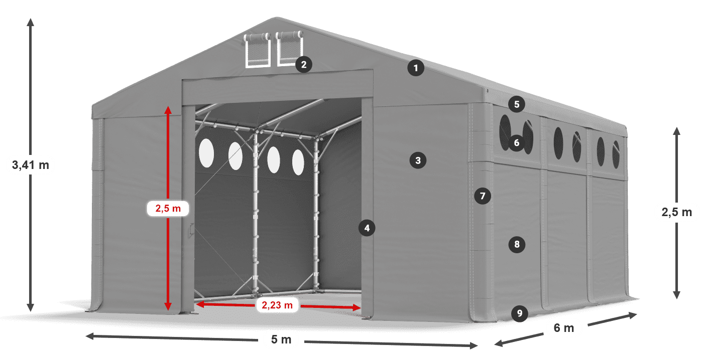 MMSO 580 PVC legenda 2,5 m