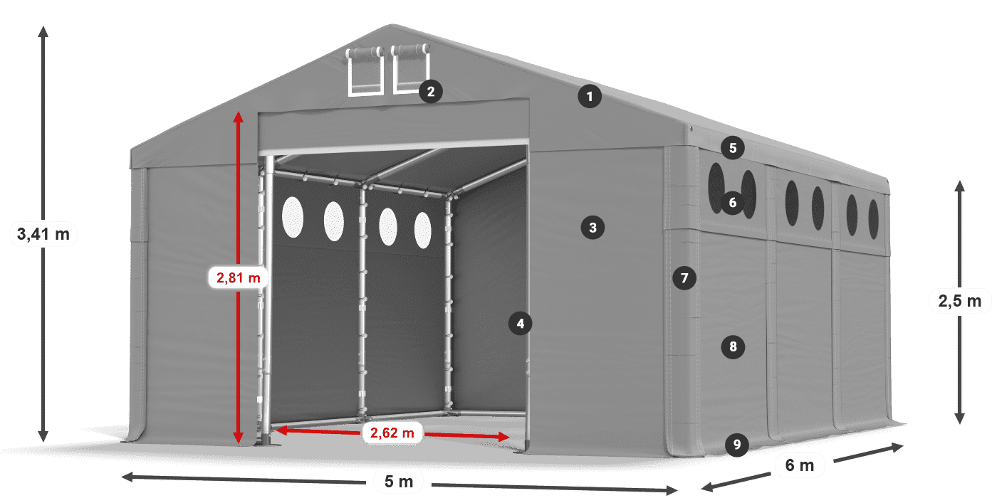 MMSO 580 PVC legenda 2,5 m