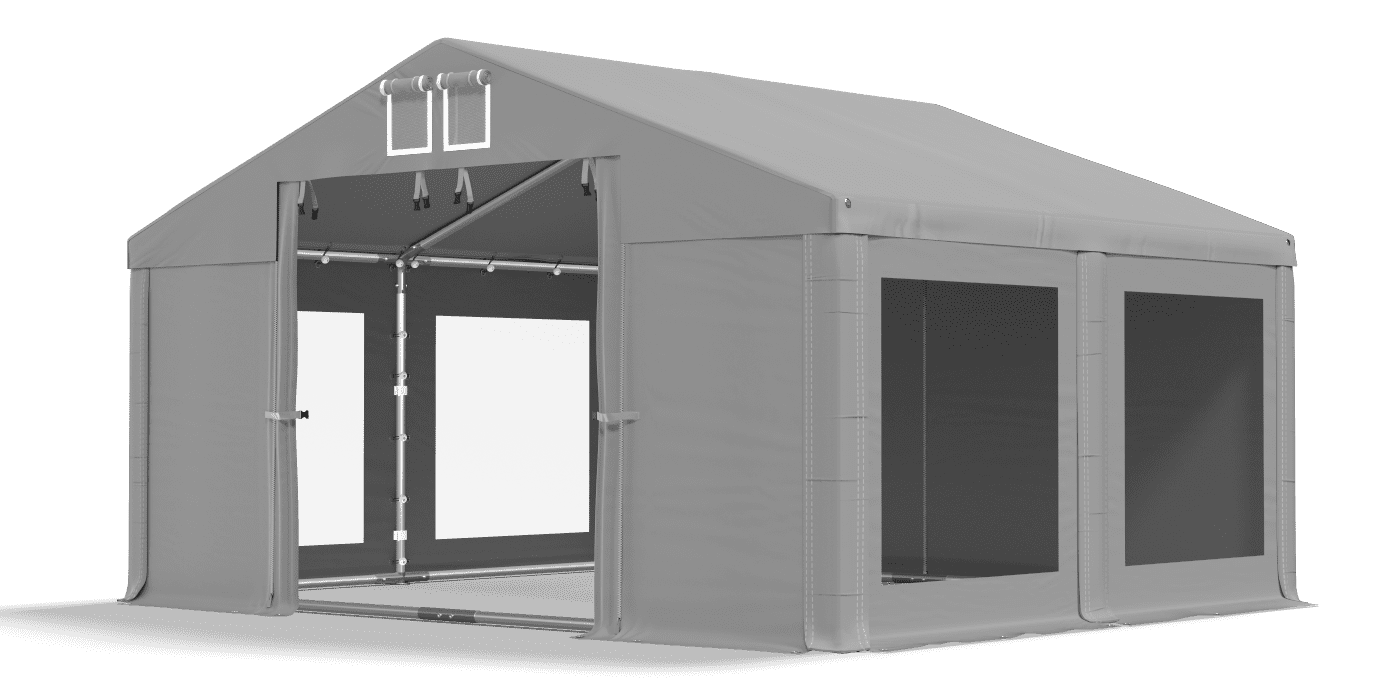 Brána stanu otvorená