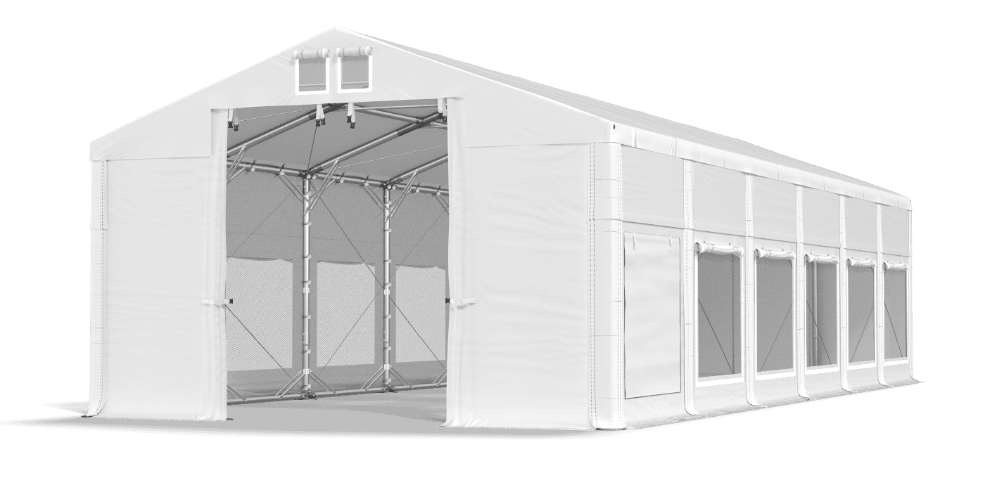 Brána stanu otvorená