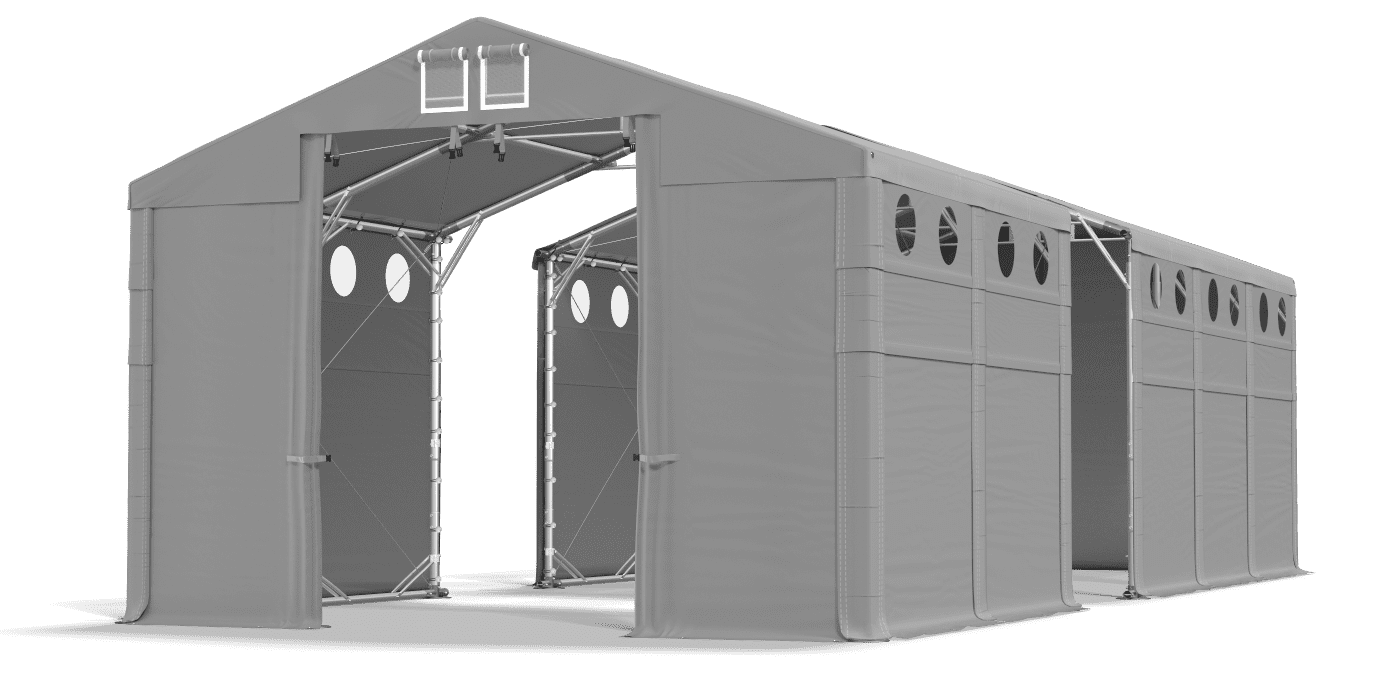 Brána stanu otvorená