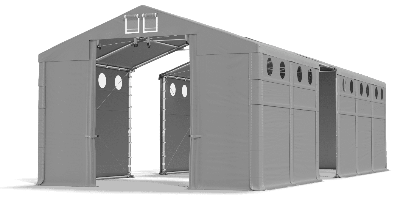 Brána stanu otvorená