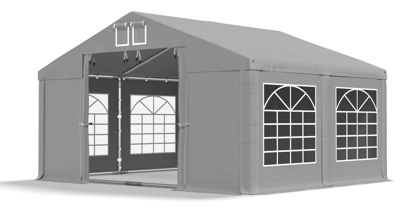 Brána stanu otvorená