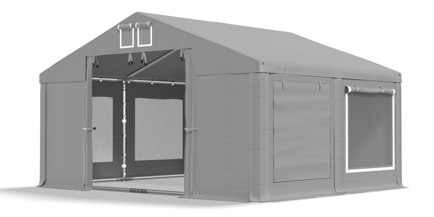 Brána stanu otvorená