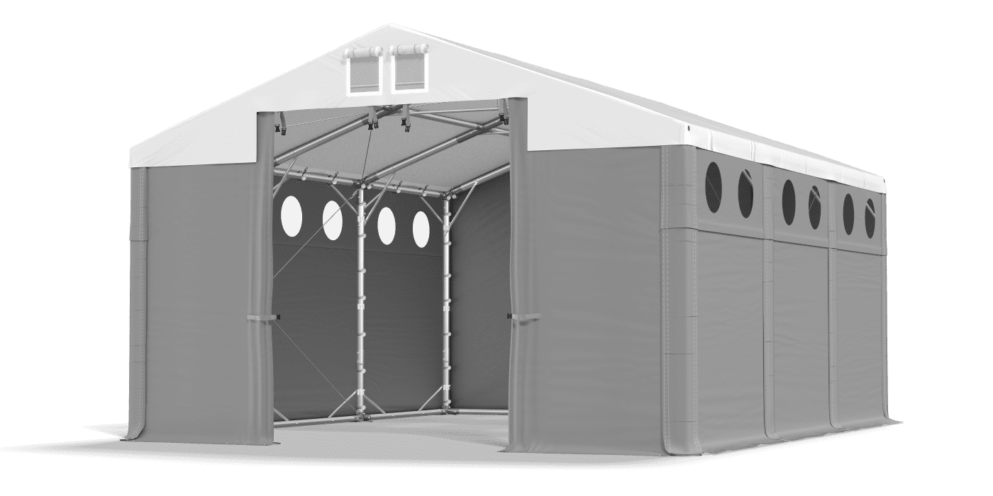 Brána stanu otvorená