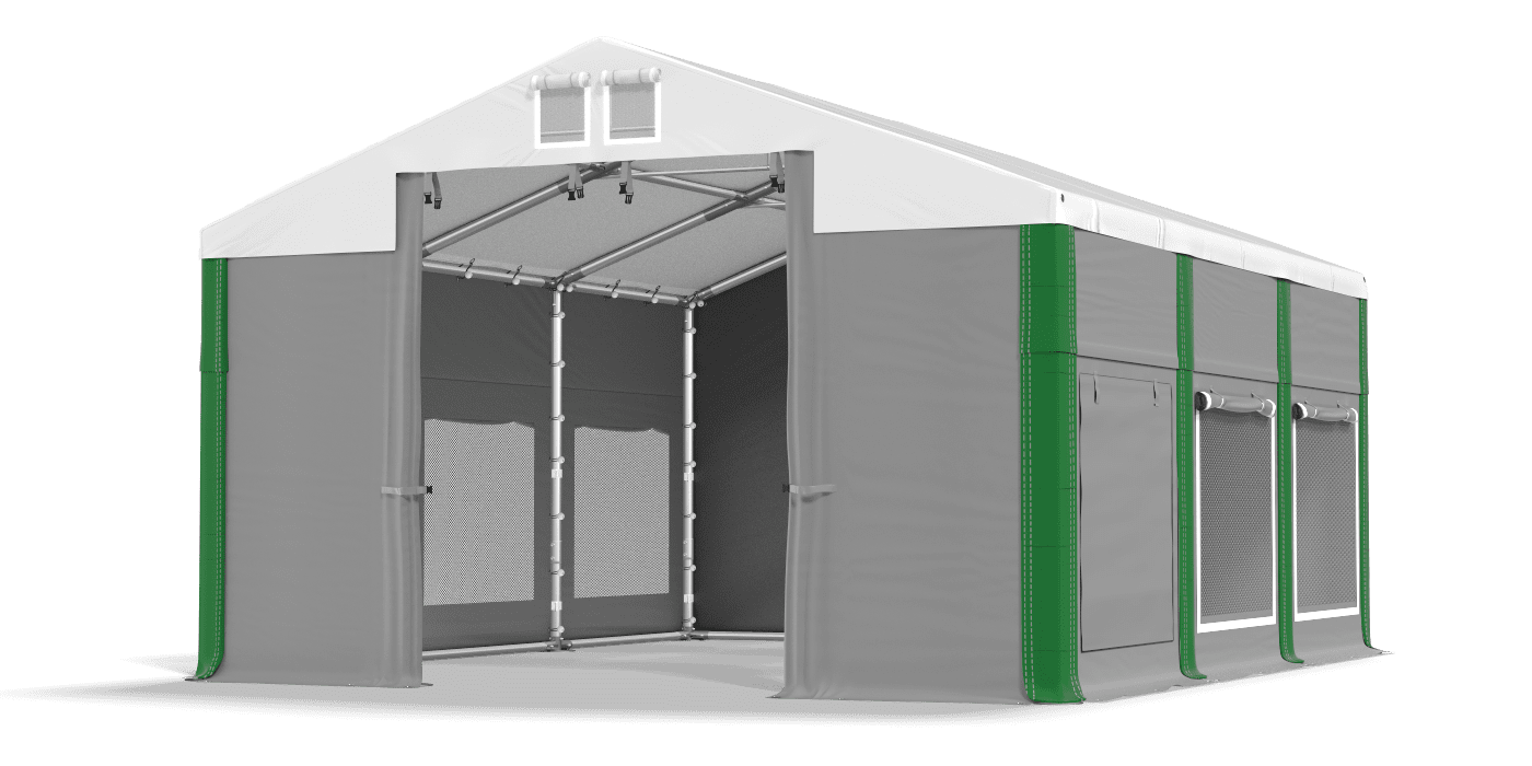 Brána stanu otvorená