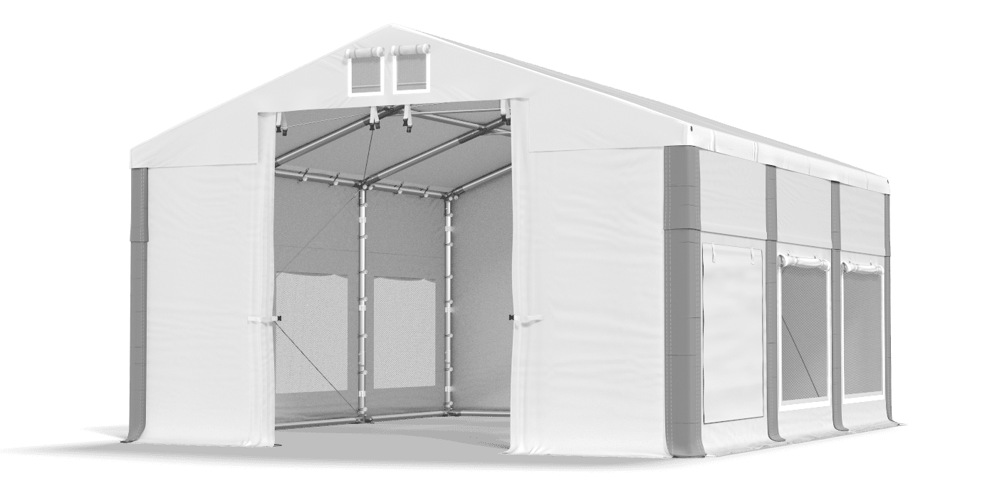 Brána stanu otvorená