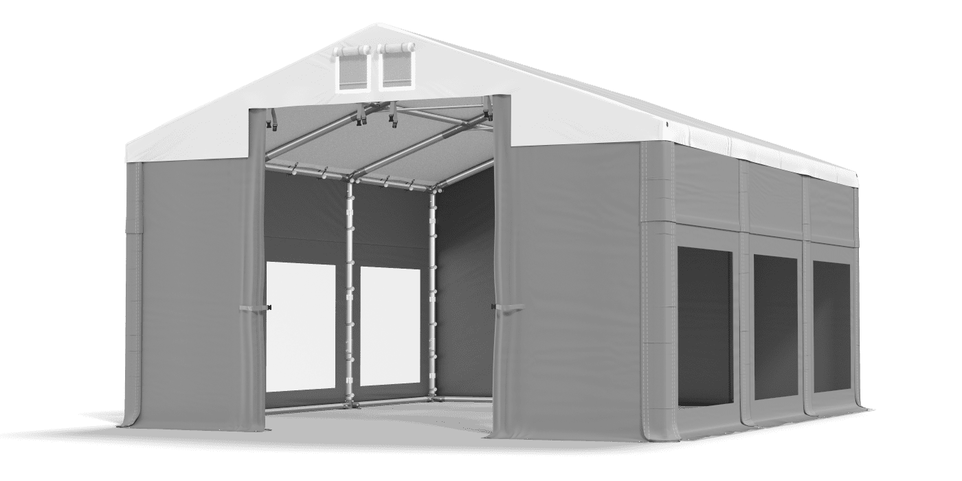 Brána stanu otvorená