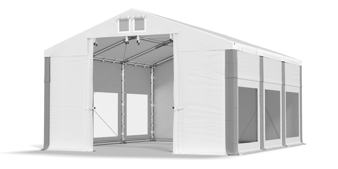 Brána stanu otvorená