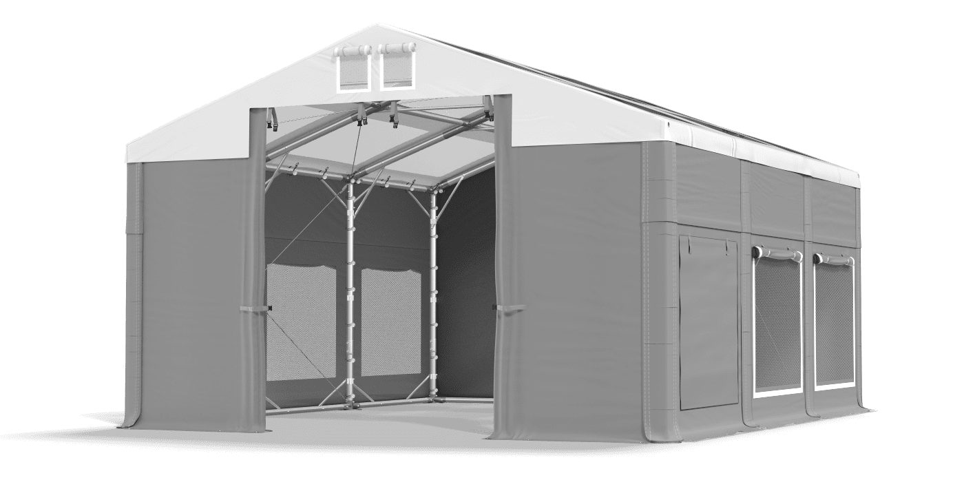 Brána stanu otvorená