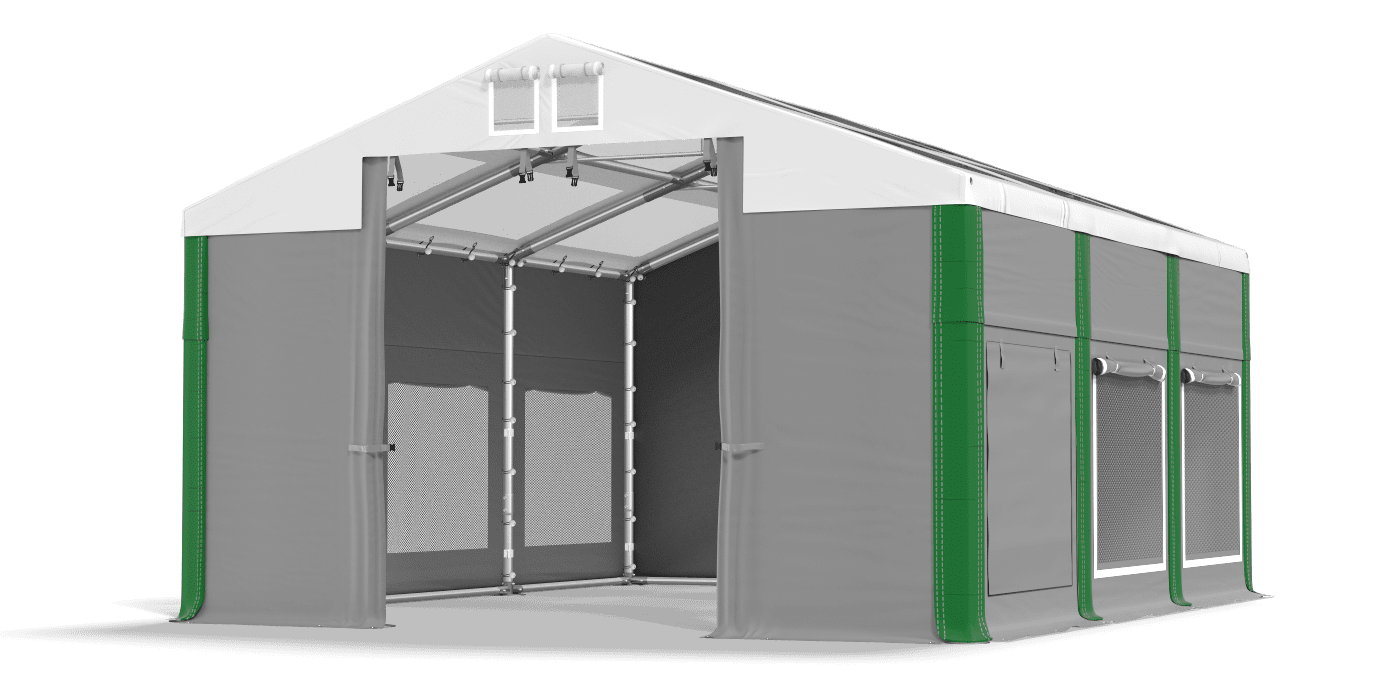 Brána stanu otvorená