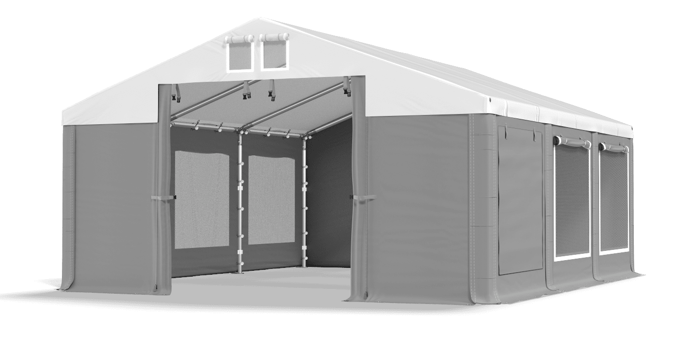 Brána stanu otvorená