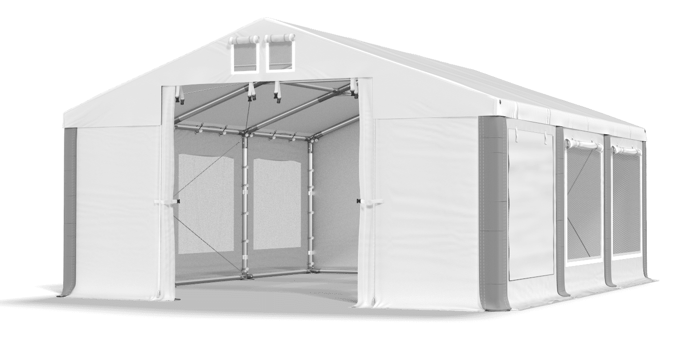 Brána stanu otvorená