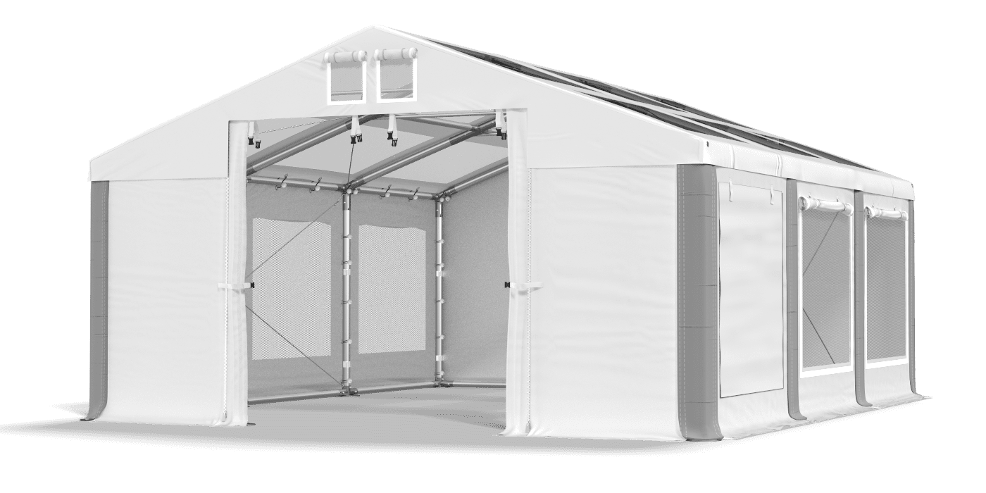 Brána stanu otvorená