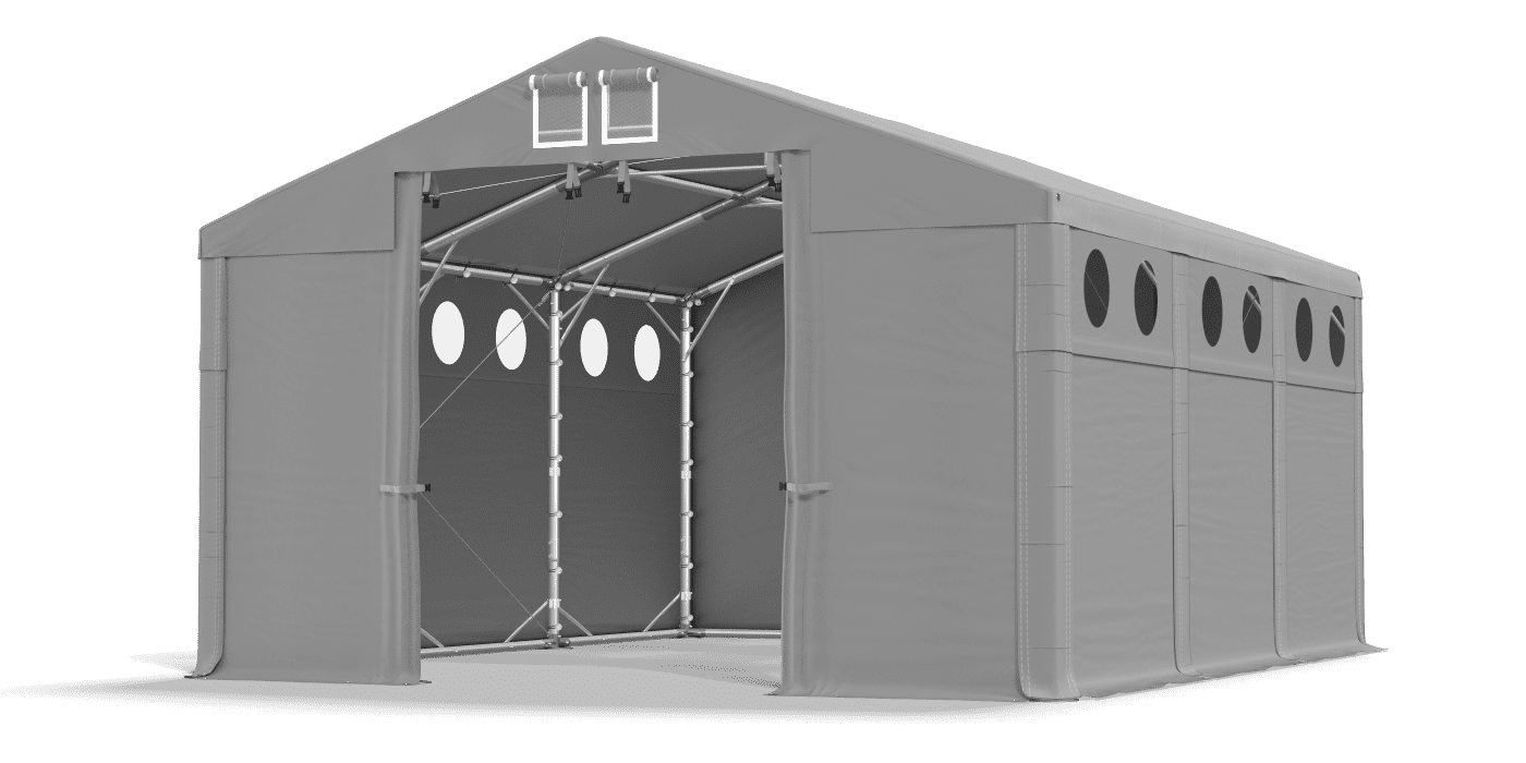 Brána stanu otvorená