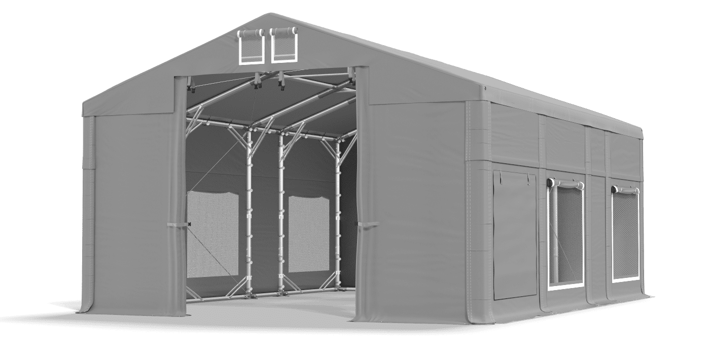 Brána stanu otvorená