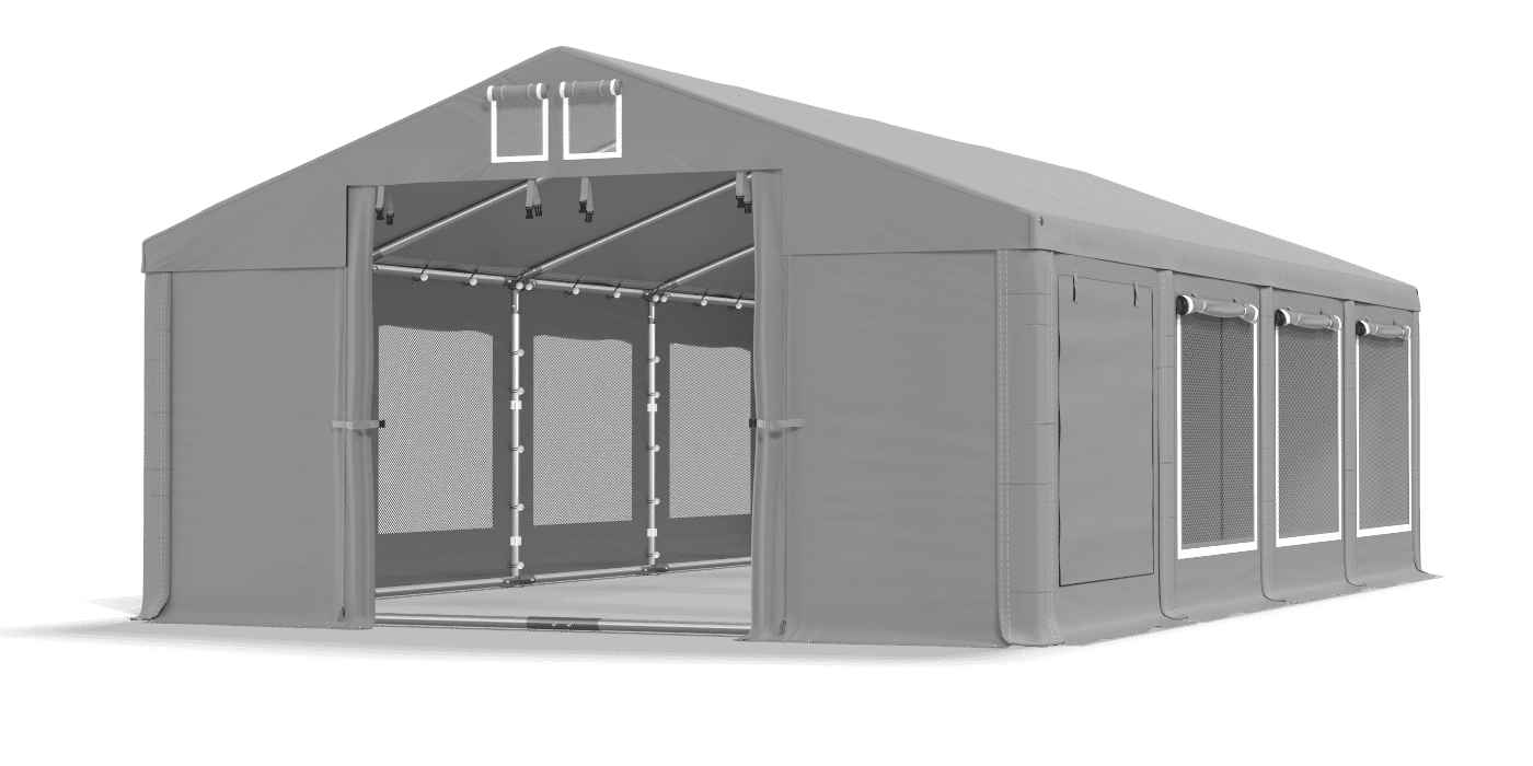 Brána stanu otvorená