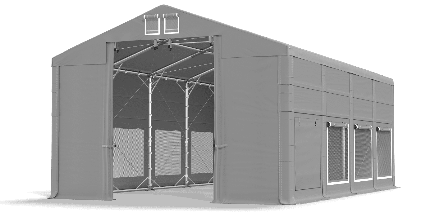 Brána stanu otvorená