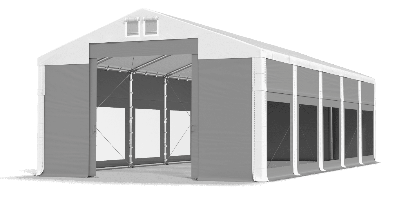 Brána stanu otvorená