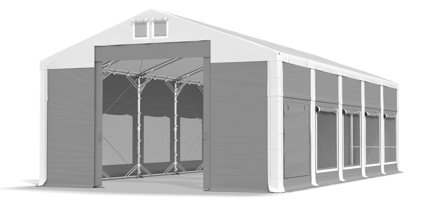 Brána stanu otvorená