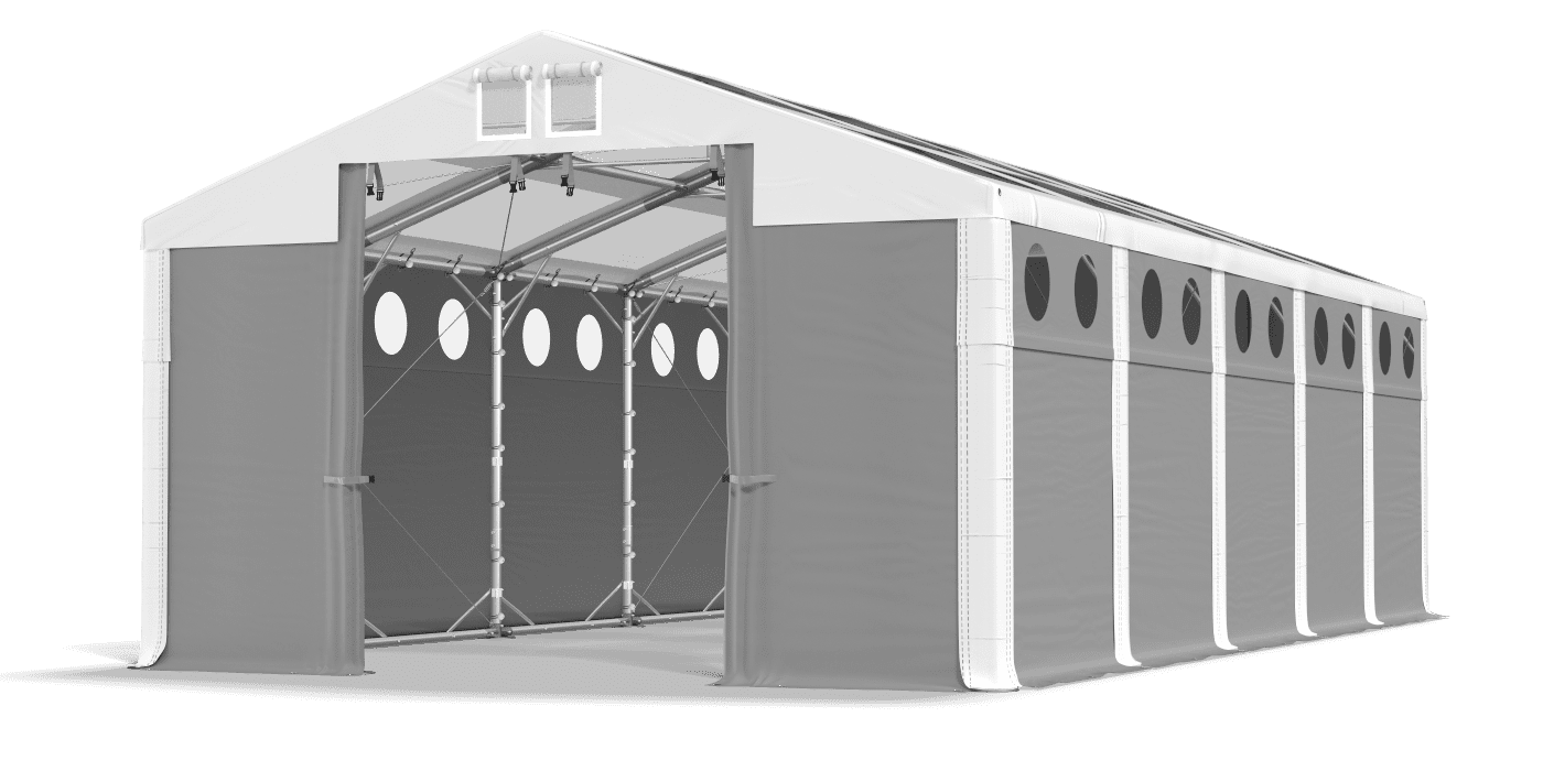 Brána stanu otvorená