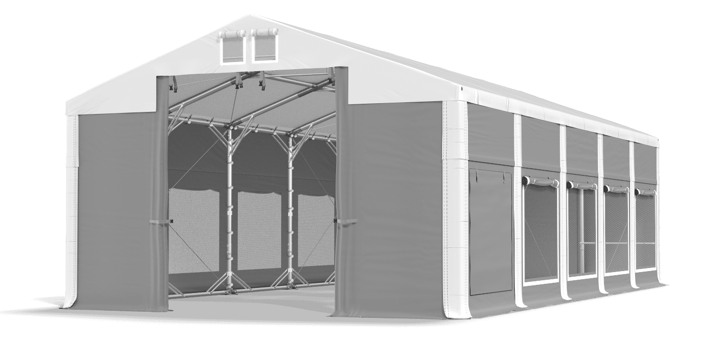 Brána stanu otvorená