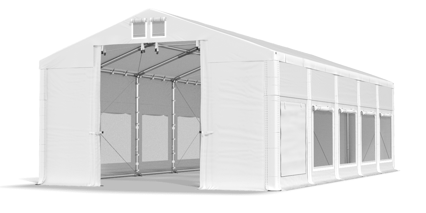 Brána stanu otvorená