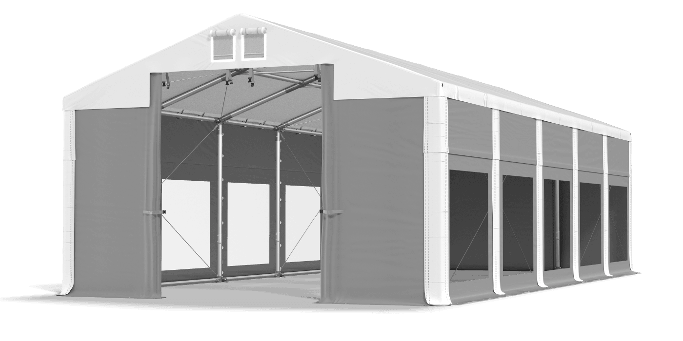 Brána stanu otvorená