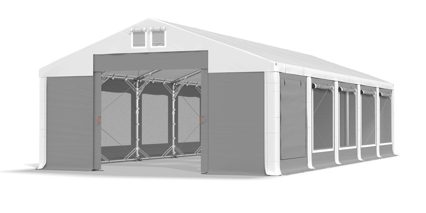 Brána stanu otvorená