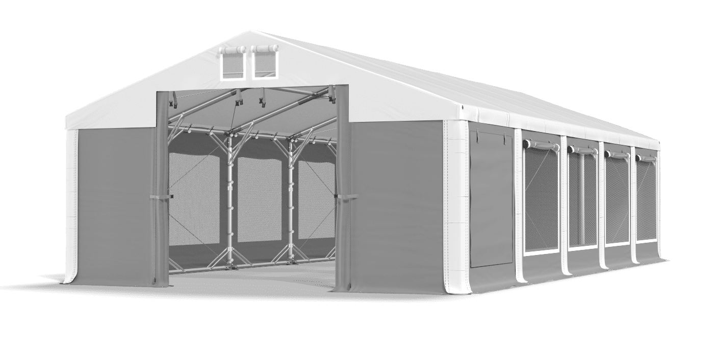 Brána stanu otvorená