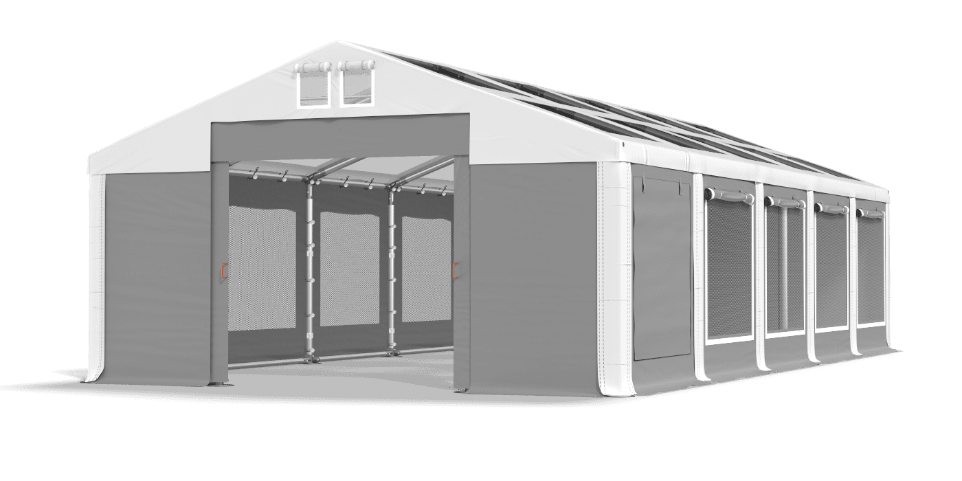 Brána stanu otvorená