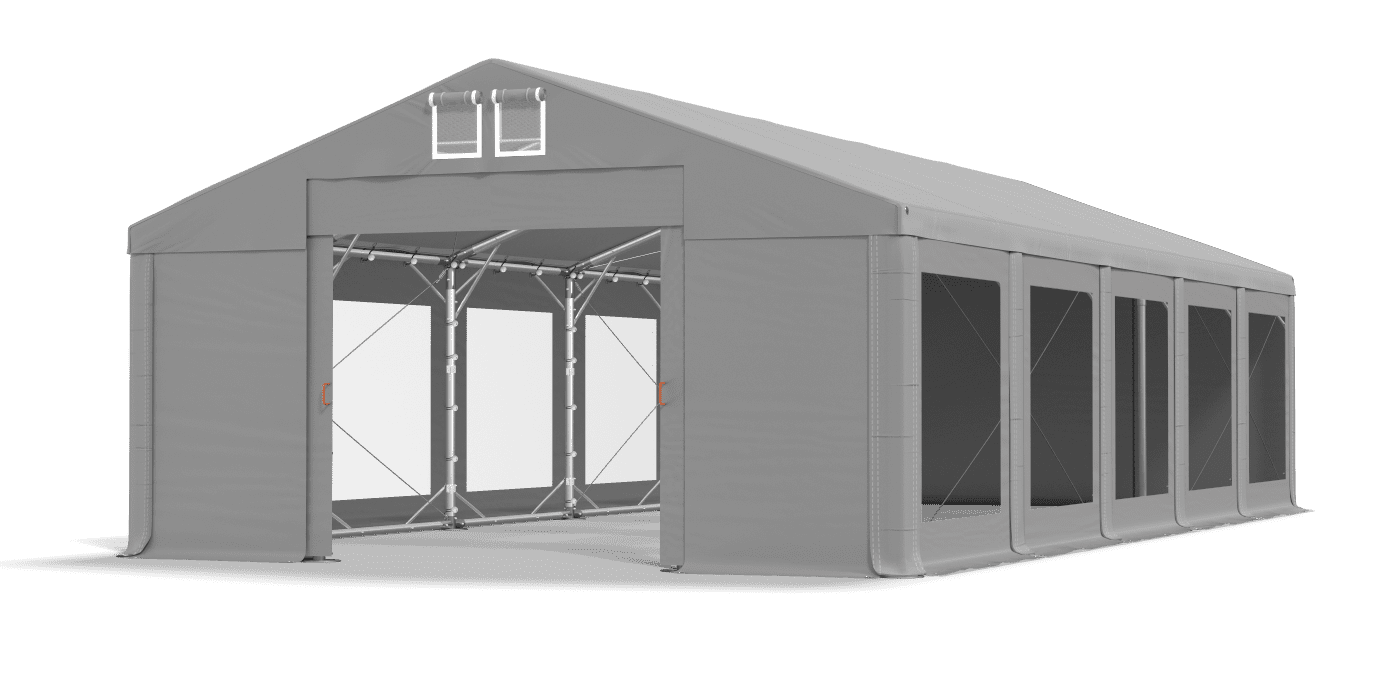 Brána stanu otvorená