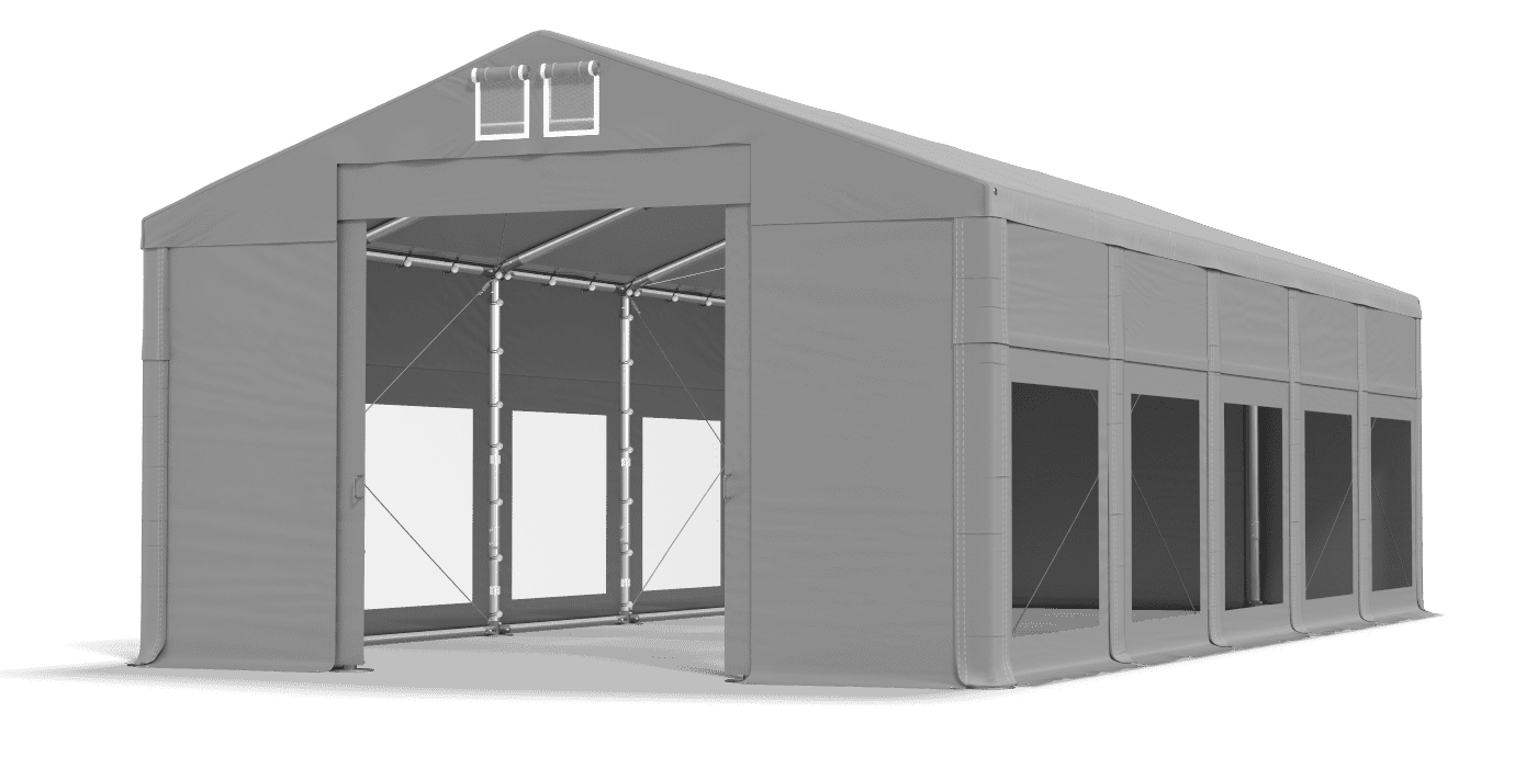 Brána stanu otvorená