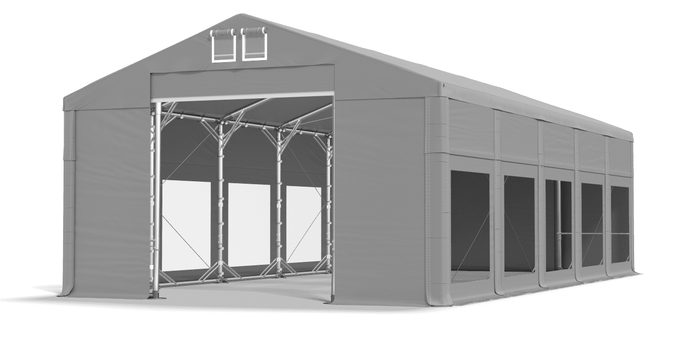 Brána stanu otvorená