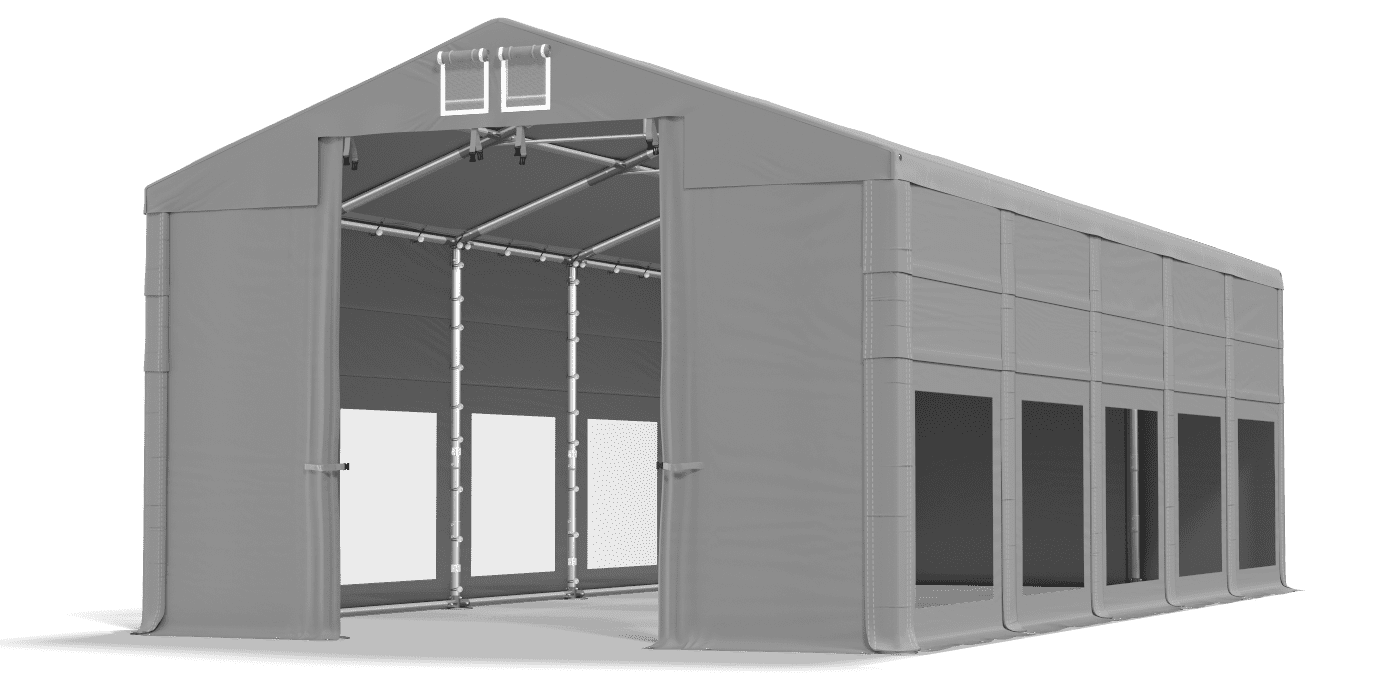 Brána stanu otvorená