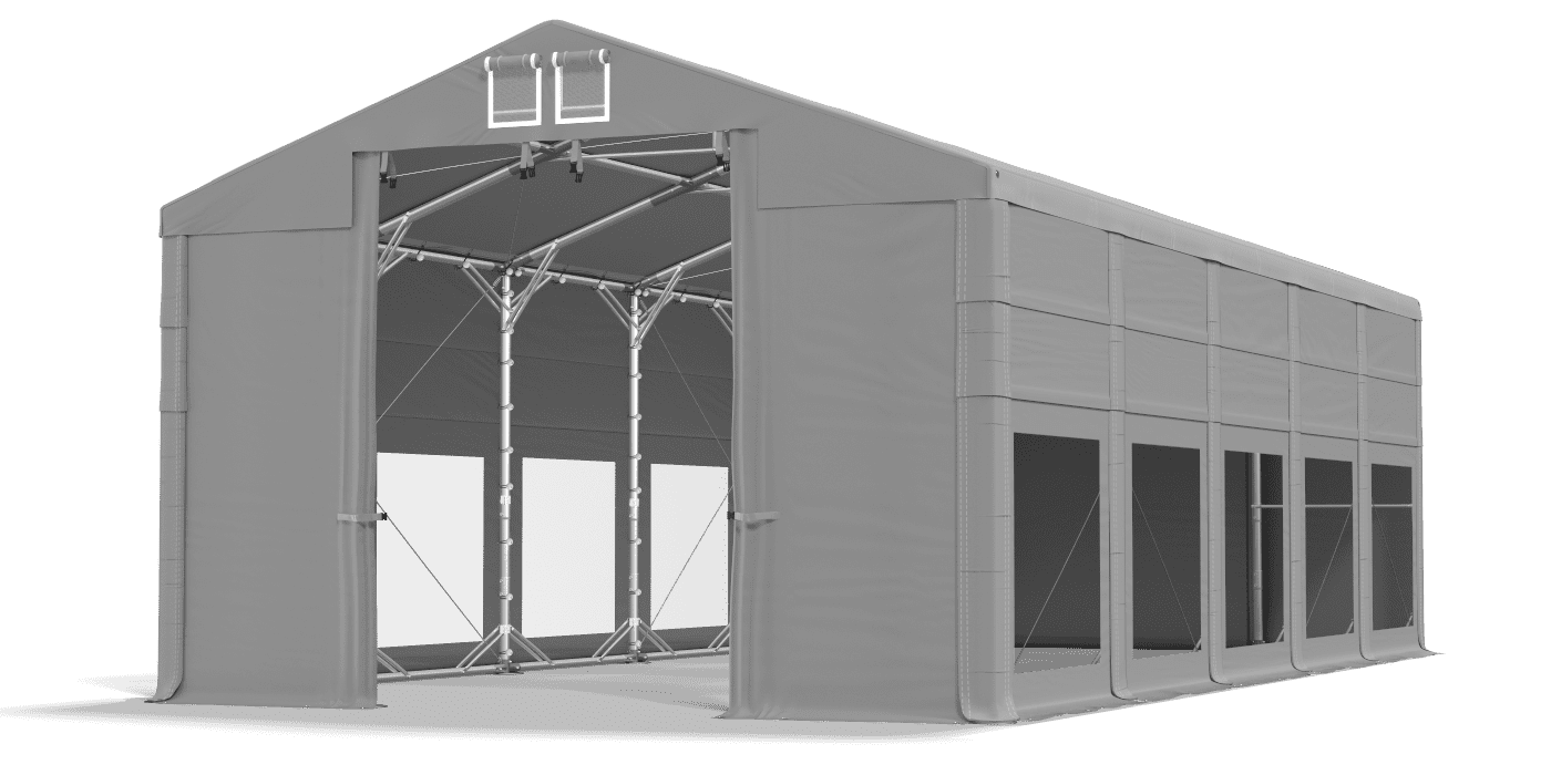 Brána stanu otvorená