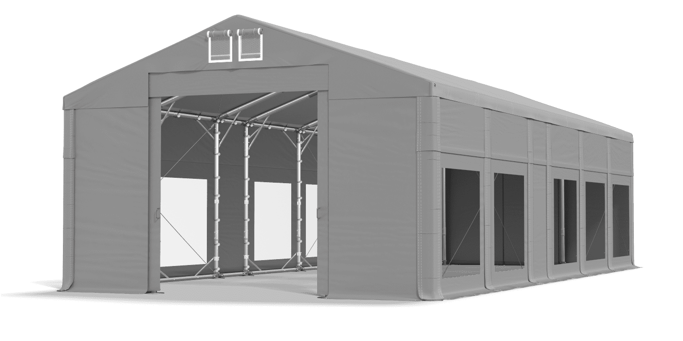 Brána stanu otvorená