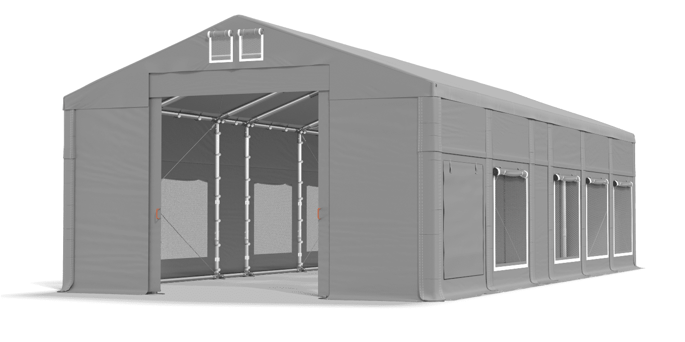 Brána stanu otvorená