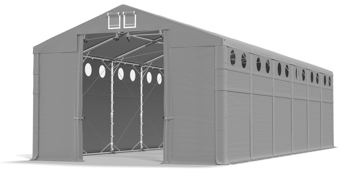 Brána stanu otvorená