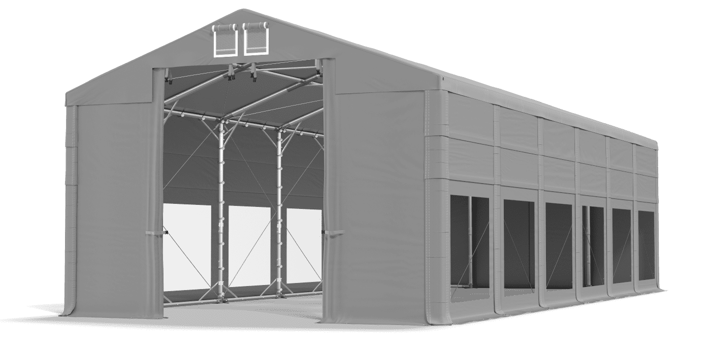 Brána stanu otvorená