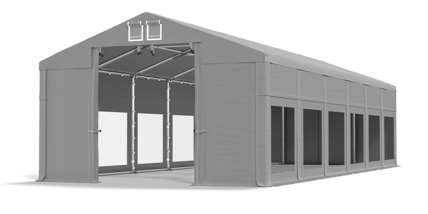 Brána stanu otvorená