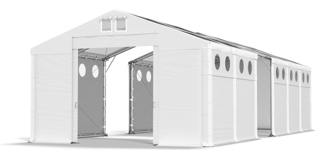 Brána stanu otvorená