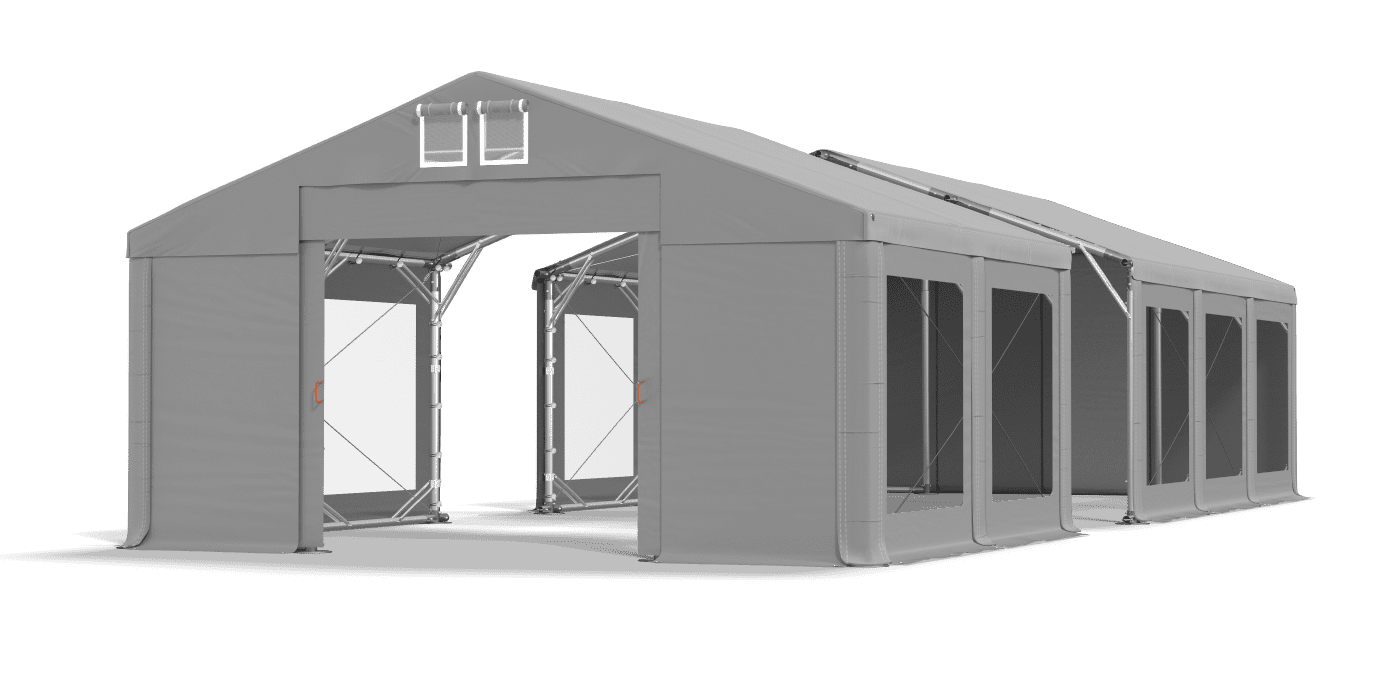 Brána stanu otvorená