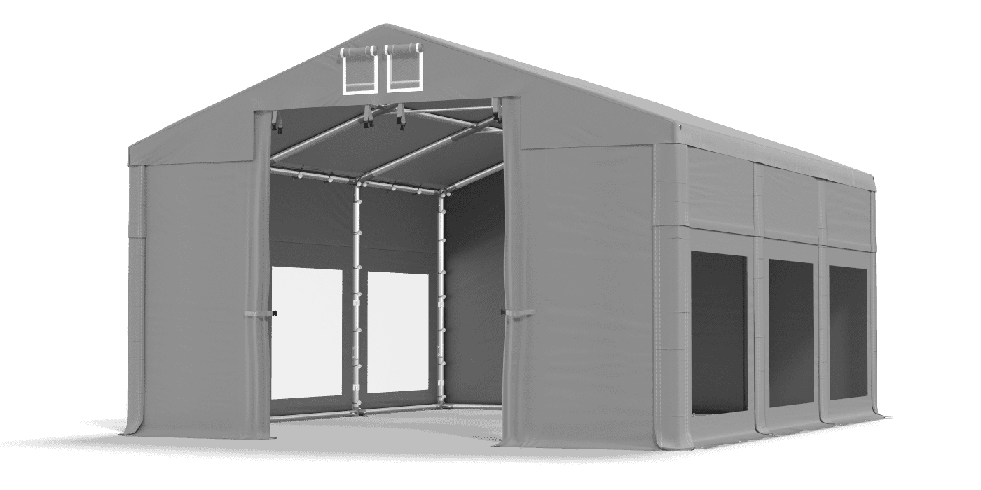 Brána stanu otvorená